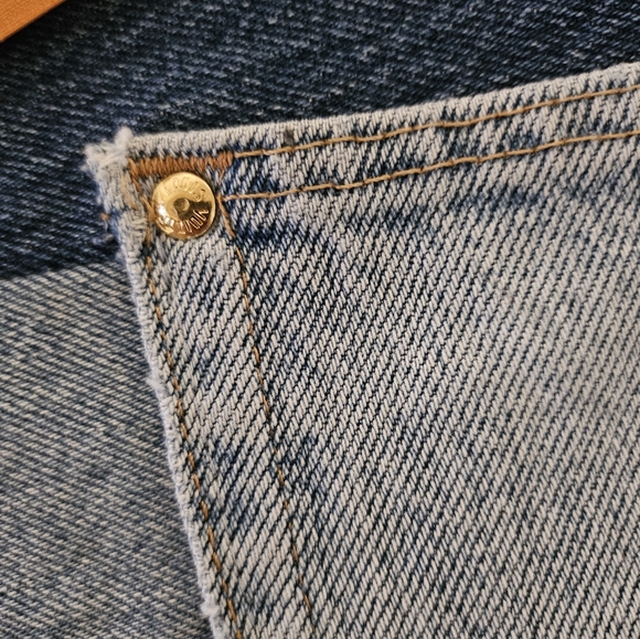 ❌️Sold❌️Repurposed Upcycled XL Denim Tote bag made with authentic LV straps etc. - Picture 6 of 15